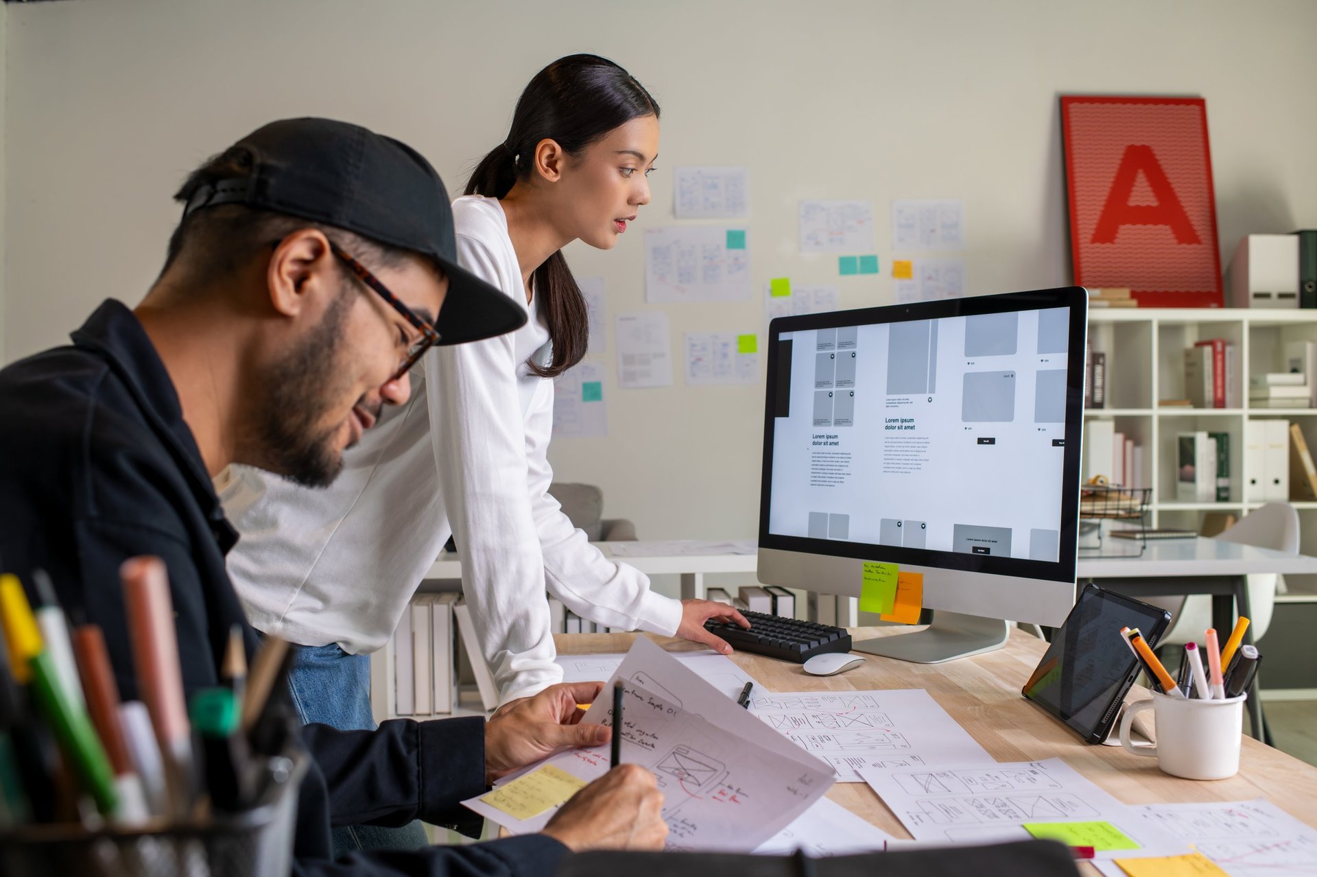Web design team collaboration